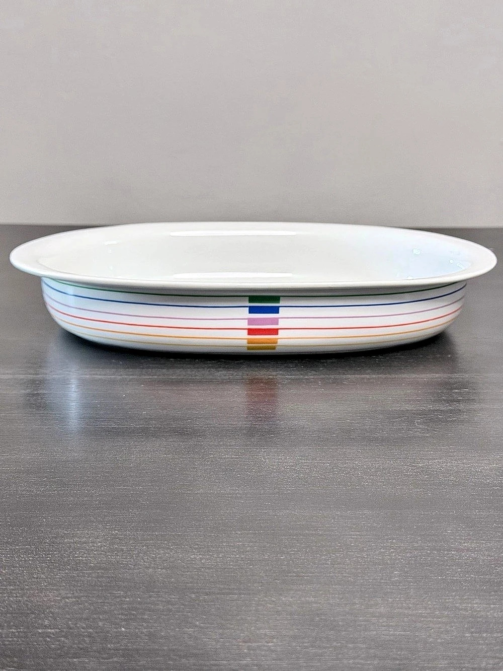 VTG 1980s Vista Alegre Block Harmony Sextet Casserole Dish Portugal Colorful